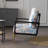 Modern Low Back White Upholstered Club Chair with 4 Legs