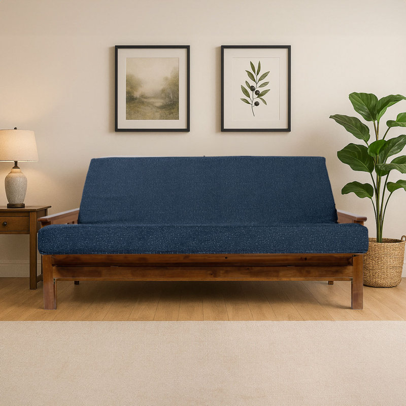 Memory Foam Infused Futon Mattress Full XL – Washable Removable Cover, Heavy-Duty Zipper, Thick Foldable Sofa Bed Cushion for Guest Room, Apartment, Dorm (Frame NOT Included)