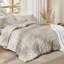 Ensemble d'édredon pour grand lit surdimensionné touffeté Bohème - Ensemble de literie en jacquard de style campagne blanc vif 3 pièces avec broderie, douceur toutes saisons pour chambres douillettes et cadeaux Boho-Chic-105490885-105490883