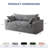 Boneless Bean Bag Chair For Living Room, Upholstered Loveseat Sofa Couch With Deep Seating, Wide Armrests Boneless Couch Sofa In A Box-1623701178-1634566849