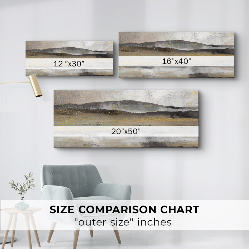 Rolling Hills - Toile tendue avec châssis - Prêt à accrocher, H 12 po x l 30 po