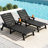 HDPE Chaise Lounges – Adjustable 5-Position Outdoor Recliners with Wheels & Cup Holders, Weather-Resistant for Patio, Pool, Garden, Black, Set of 2-1615306784-1615306797