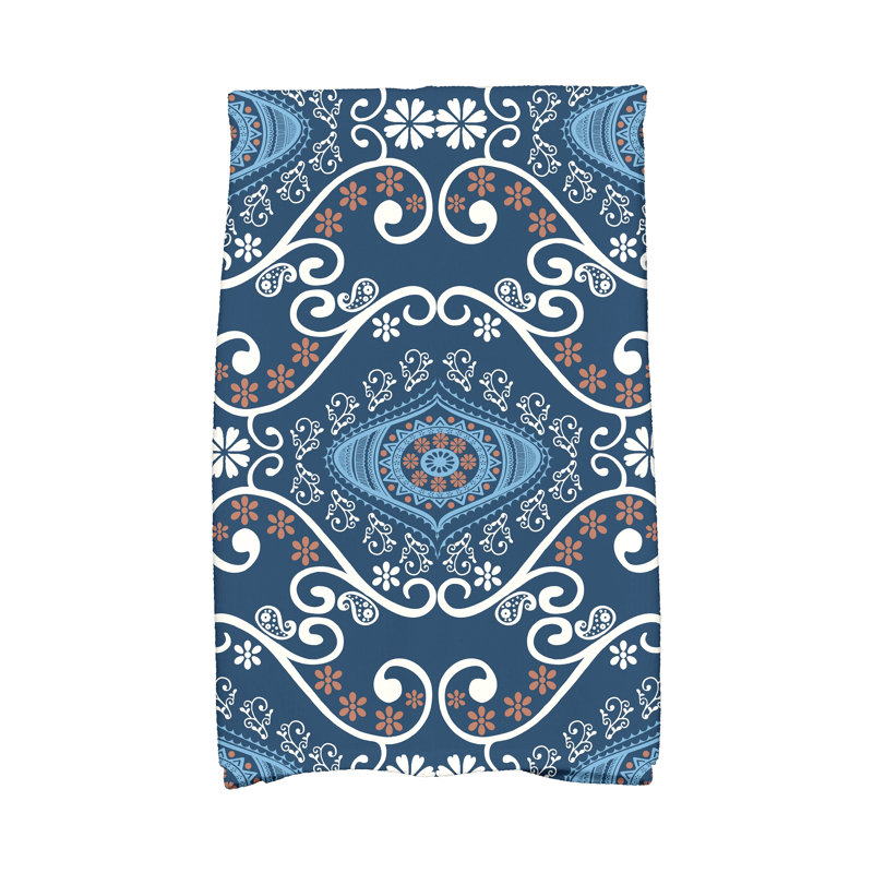 Xenia Hand Towel, Navy Blue