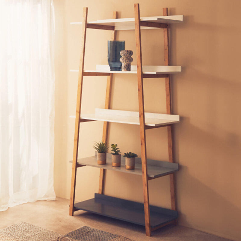 Adhara 180cm H x 90cm W Solid Wood Etagere Bookcase