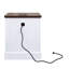 Table de bout rustique avec surface de chargement - rangement flexible et tablette réglable blanc-1210140262-1210140265