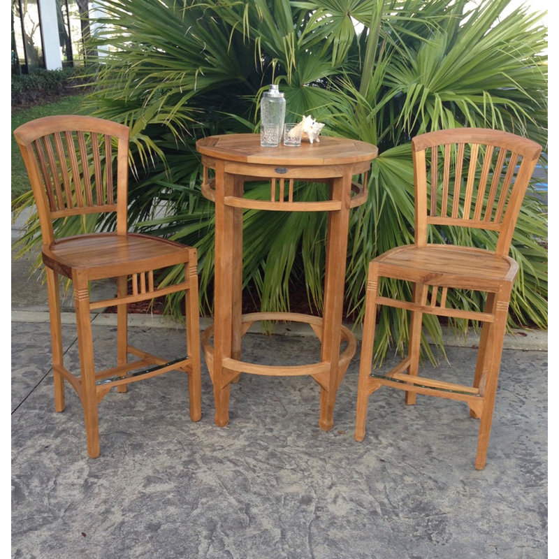 Tabouret de bar de patio 24,5 po teck Prairie Grove