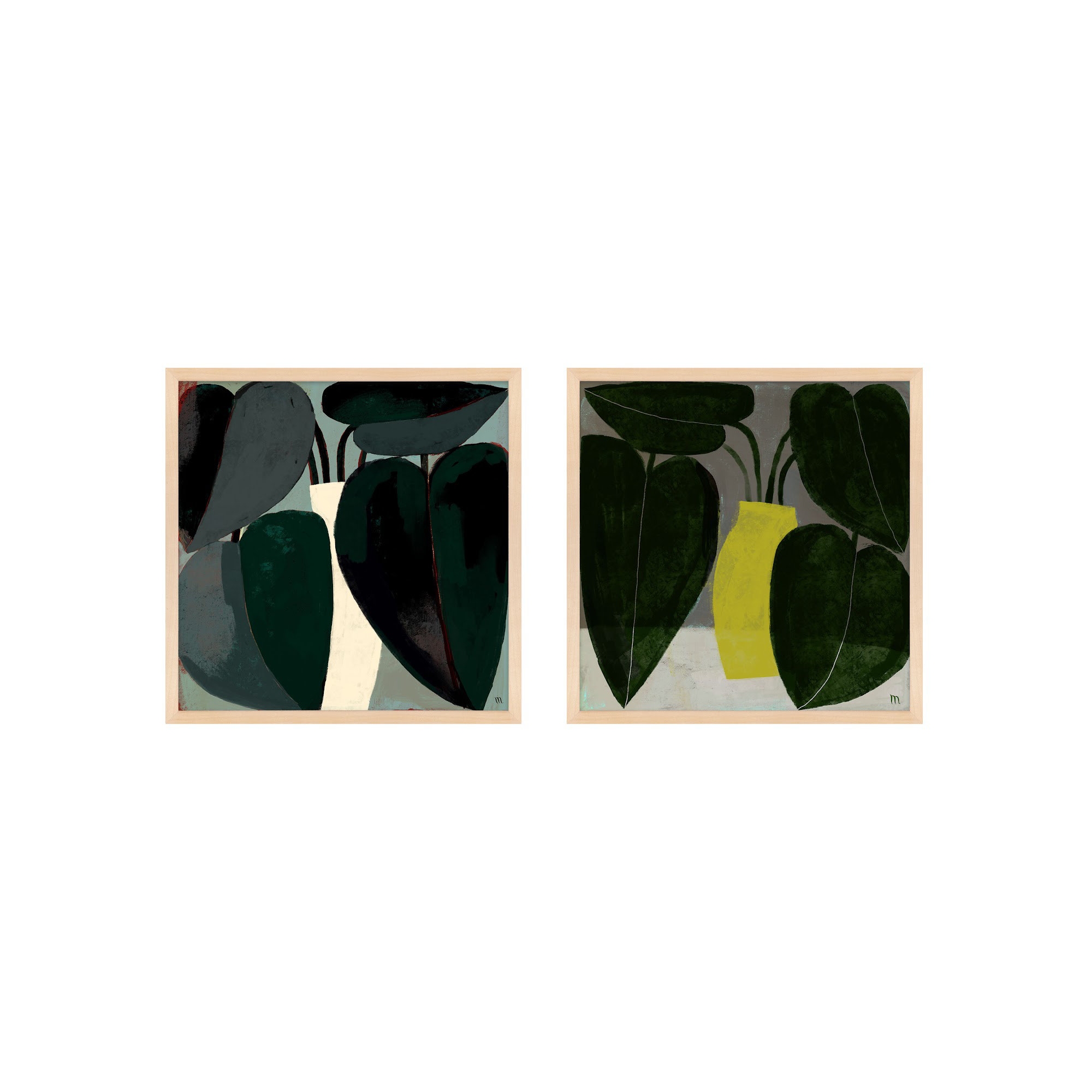 Plant Set Of 2 by Studiom, 44" H x 44" W, Brown