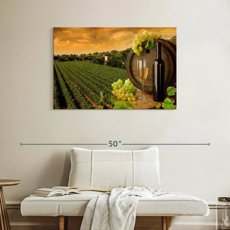 Yarlin Vineyard In Tuscany, 26" H x 39" W