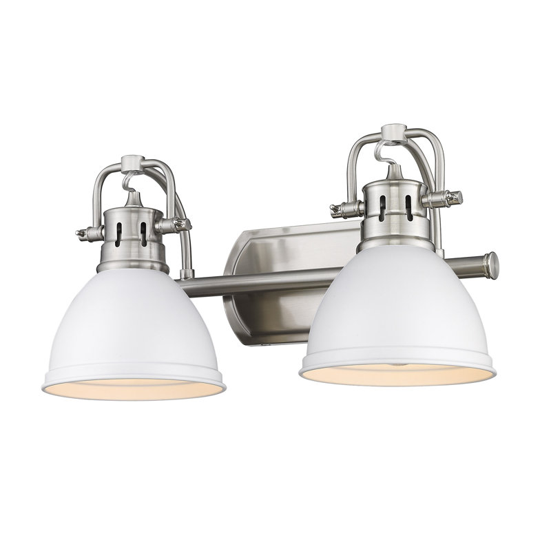 Lyndee 2 - Light Dimmable Vanity Light, Matte White, Pewter