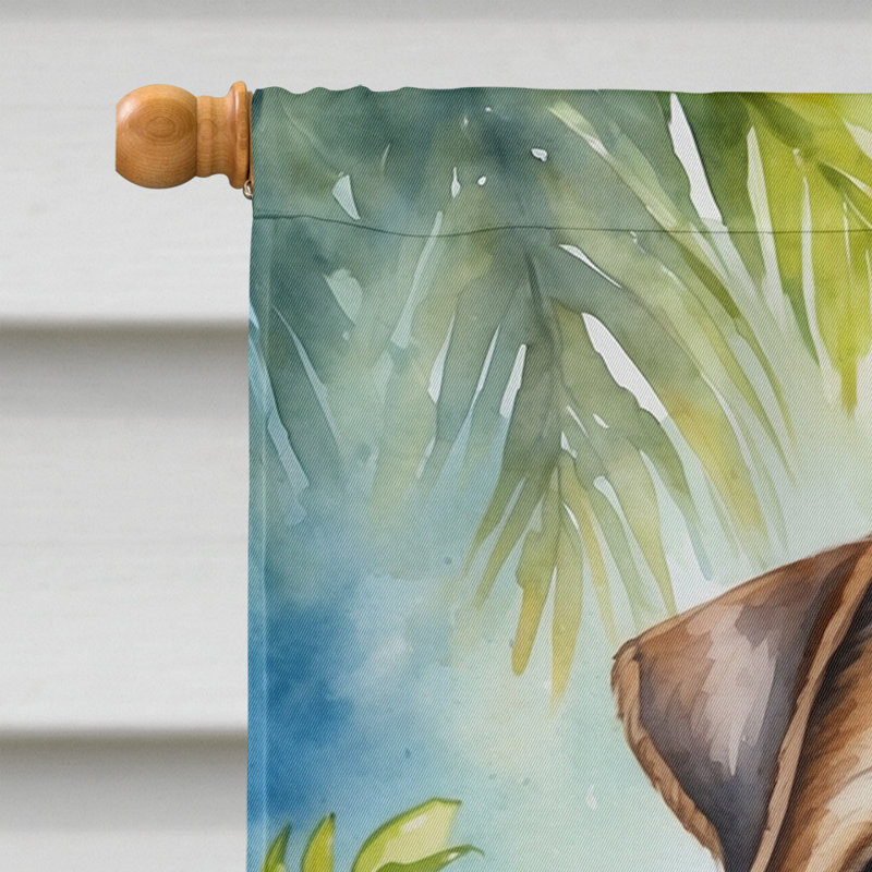 Drapeau de maison Border Terrier Luau