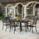 Alyah 6 - Person Metal Patio Dining Set with Extendable Rectangular Table