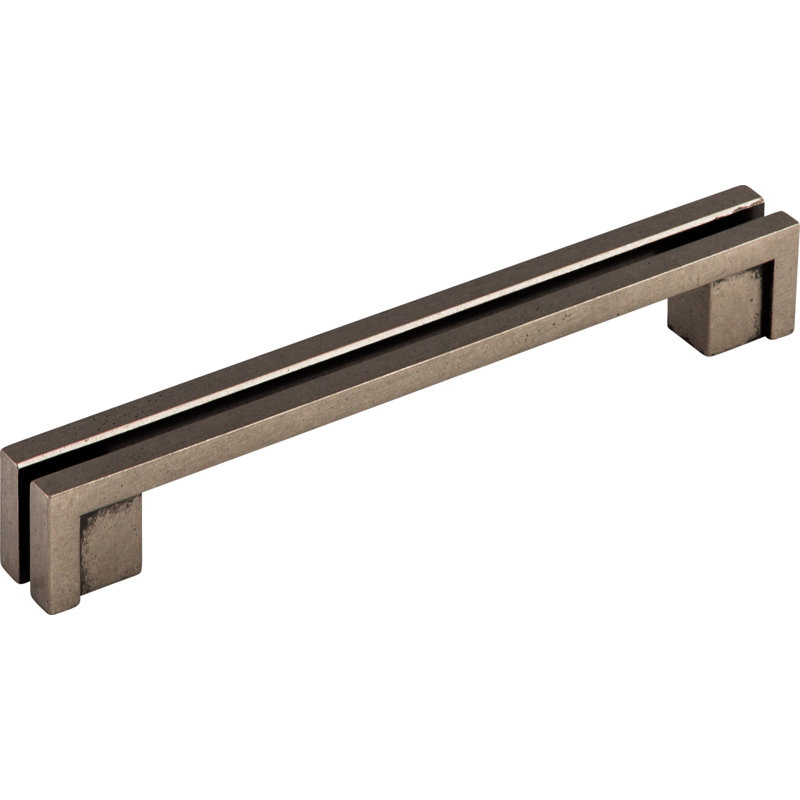 Flat Rail Bar pull, Pewter Antique, 5" Center to Center