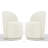 Upholstered Modern Beige Polyester Blend Barrel Swivel Side Dining Chair (Set of 2)-1380230204