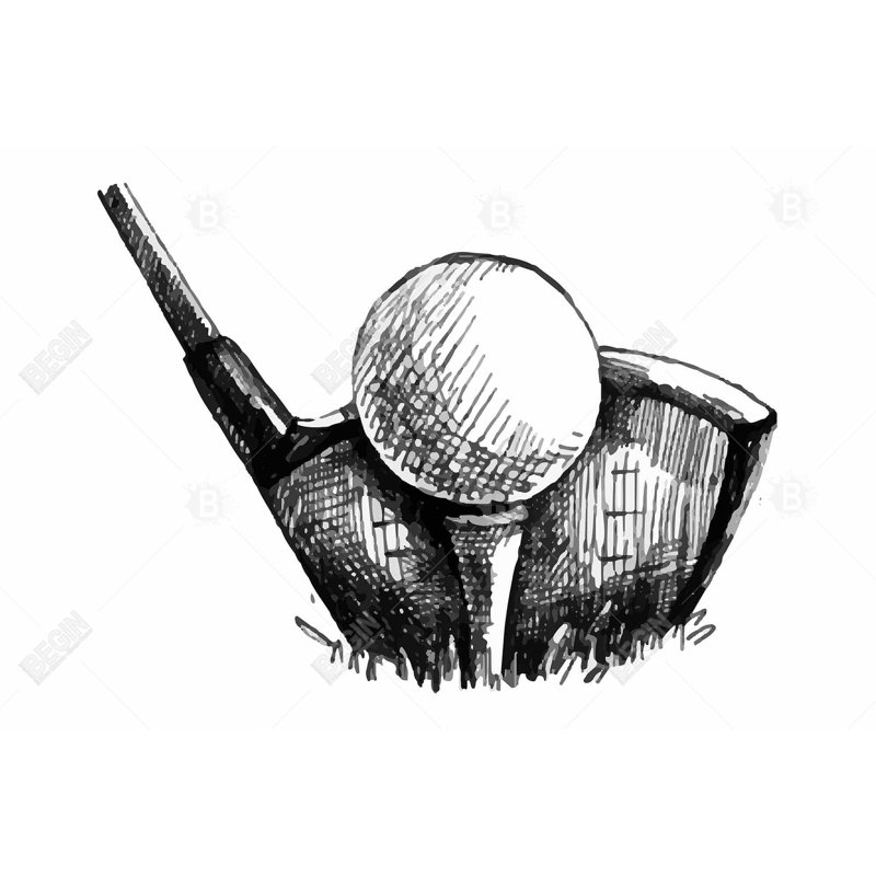 «Golf Ball Black and White» sur