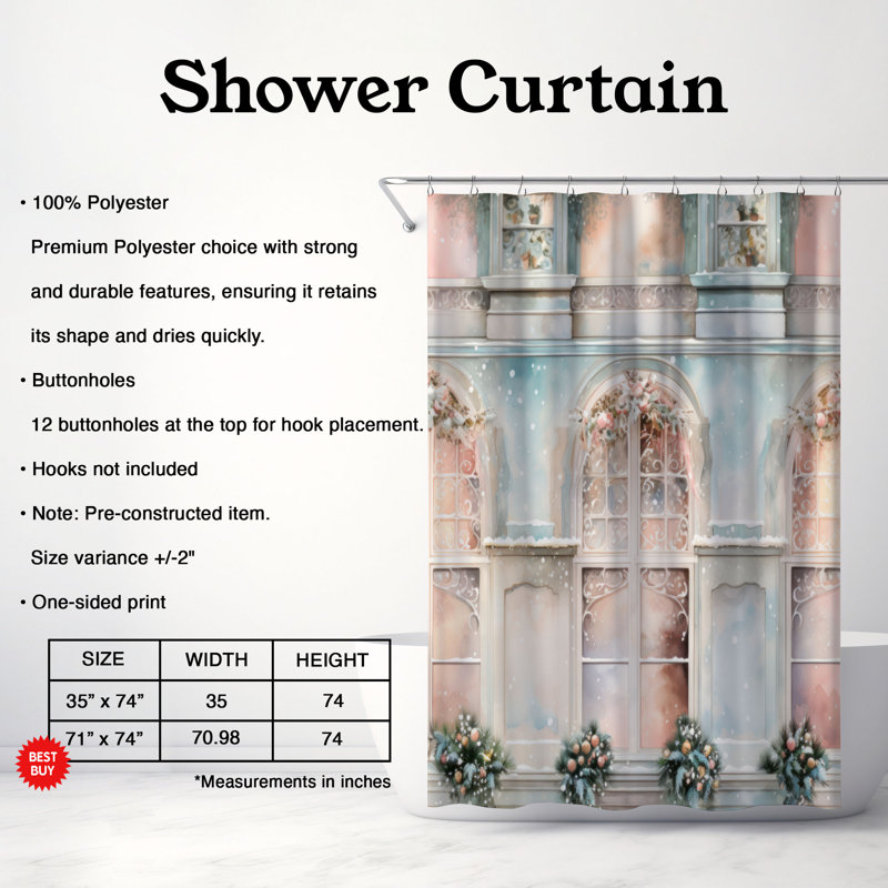 Rideau de douche Christmas Lights - Premium, H 74 po x l 71 po