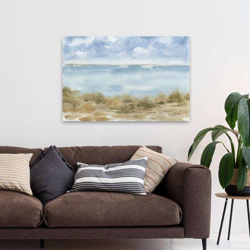 Cape Cod I bleu côtier blanc plage brun, H 48 po x l 32 po