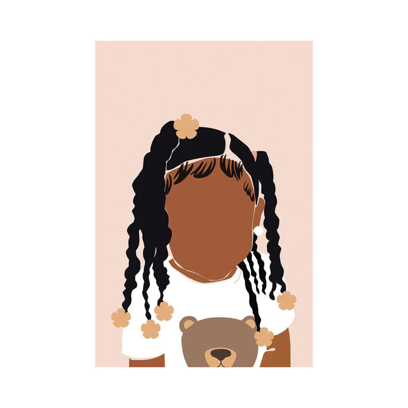 «Baby Girl» par Domonique Brown, reproduction d'art sur toile tendue, H 18 po x l 12 po x 1,5 po
