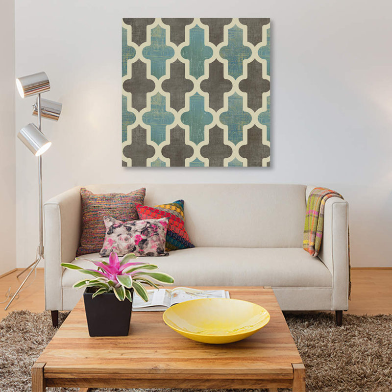 « parisian pattern ii », impression sur toile, H 26 po x l 26 po x P 1,5 po, Toile tendue, Pas de tapis