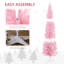 Sapin de Noël artificiel pré-illuminé avec lumières DEL blanc chaud-545122165