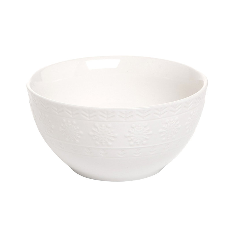 Bol décoratif en porcelaine 4 pièces en blanc