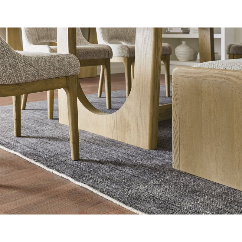 Stratos Wood 96" Dining Table in Raw Oak Finish with Clean Modern Design