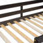 Lit superposé simple au dessus d'un lit simple avec 4 tiroirs et 3 tablettes - Espresso