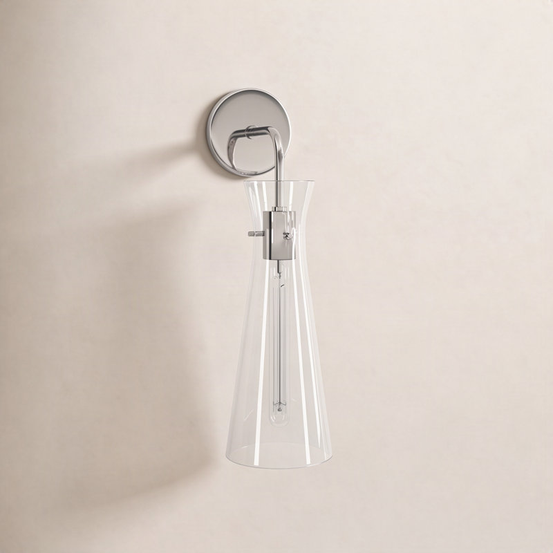 Gena Armed Sconce, Polished Nickel