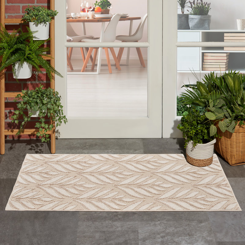 Alantra Nature Ivory/Grey Indoor/Outdoor Area Rug, Rectangle 2'8" x 4'