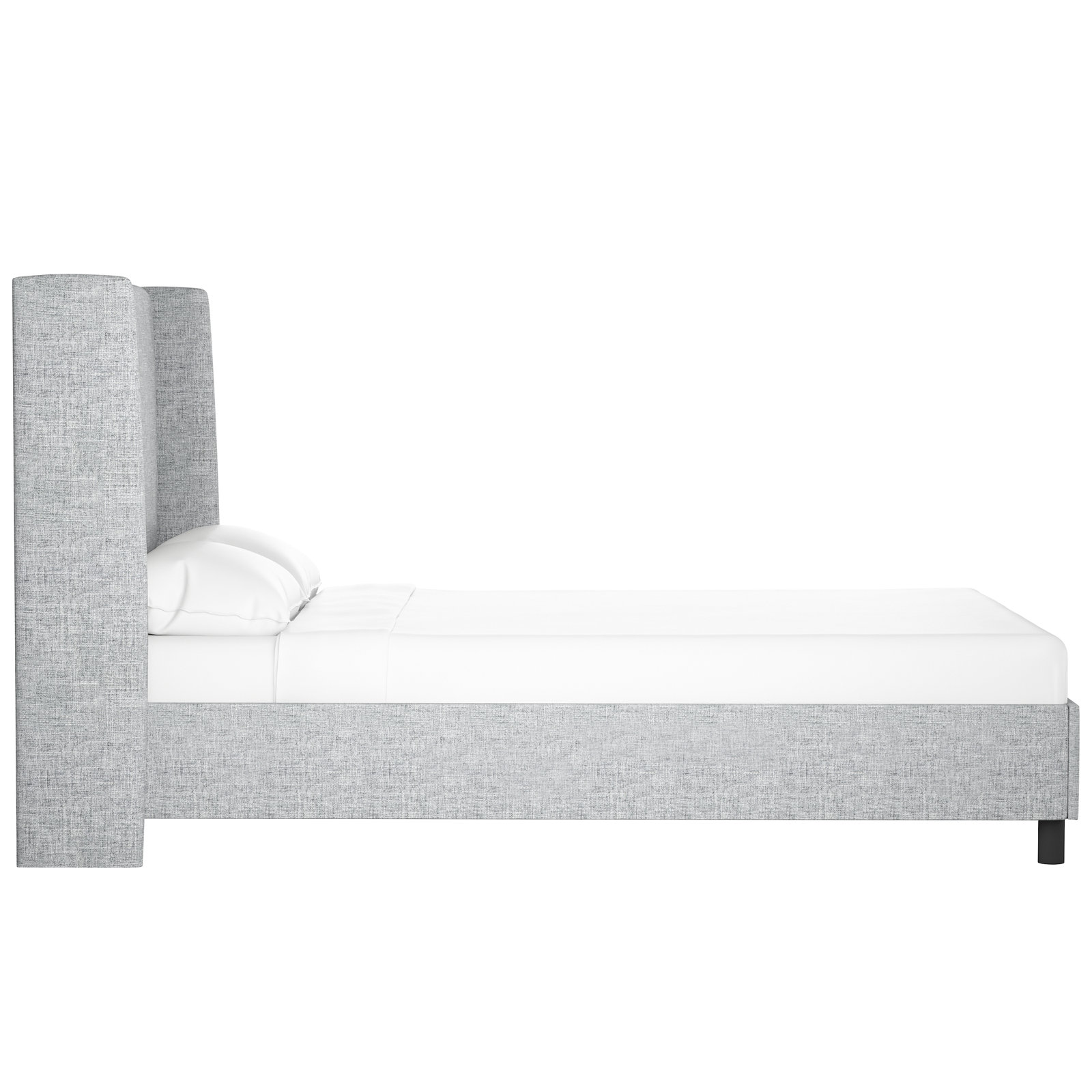 Tilly Linen Upholstered Wingback Bed, King, Zuma Pumice Textured Linen
