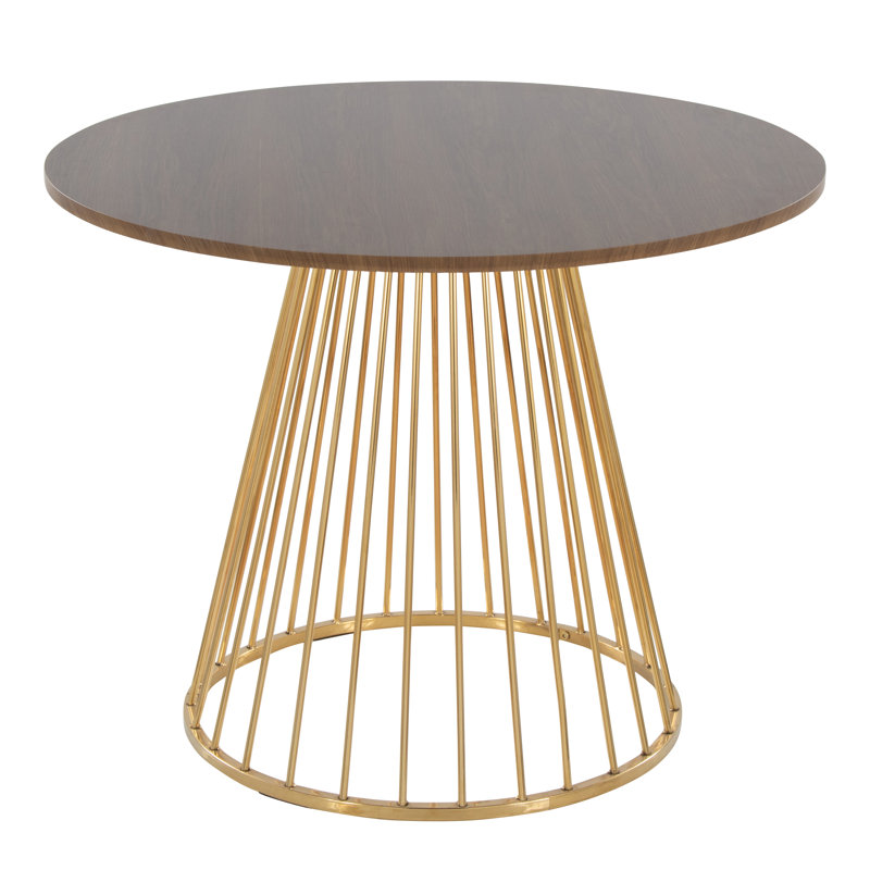 Table de salle à manger Canary Margaret-Beres, Or, Brun