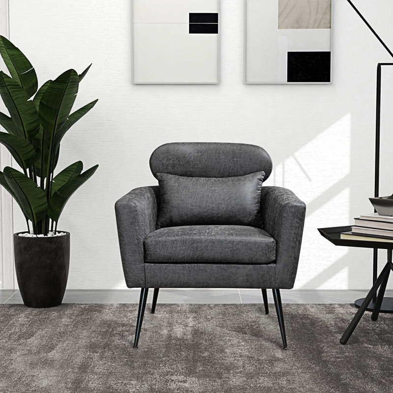 Fauteuil Janel, Suède gris clair Valley