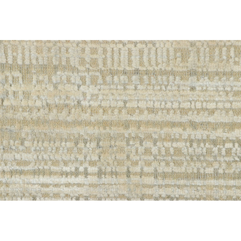 Textural Handmade Silk and Wool Area Rug