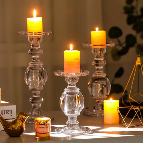 Rosdorf Park Glass Tabletop Candlestick & Reviews | Wayfair