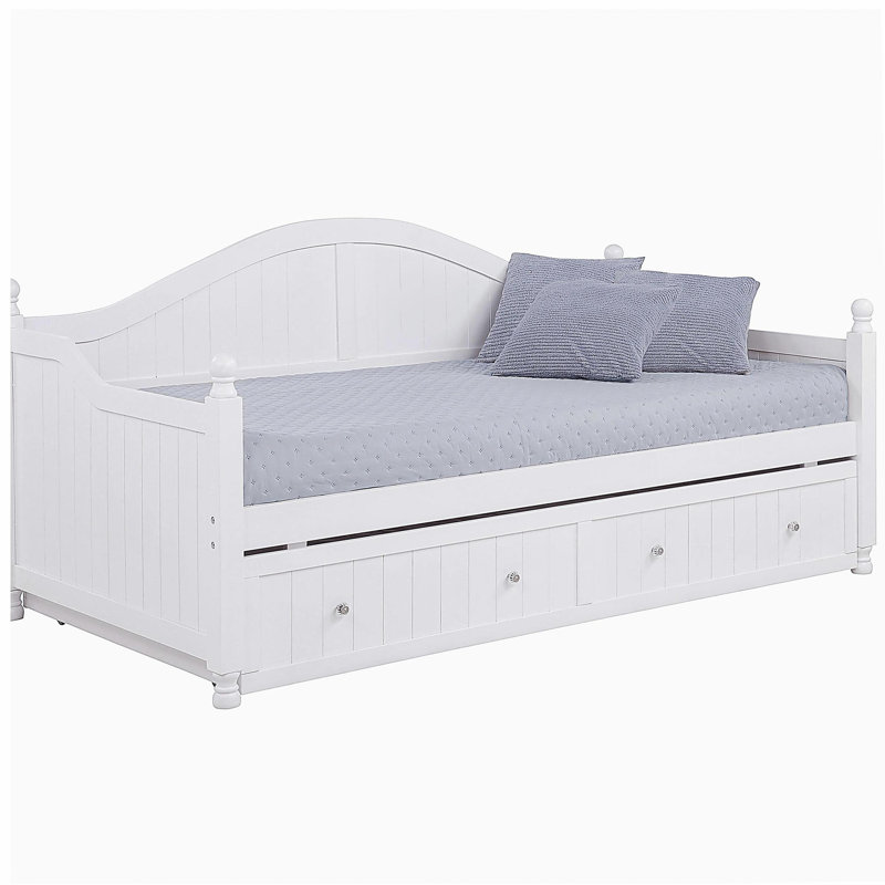 Lit de jour simple blanc avec couchette