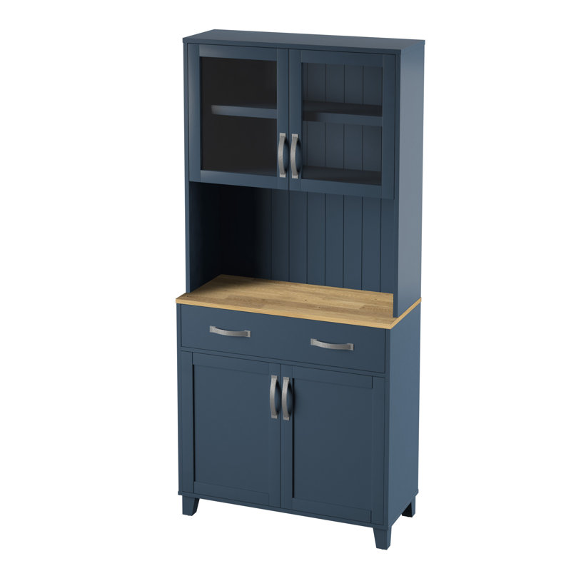 Deidra 36 " L Bar Cabinet, Fontana Blue