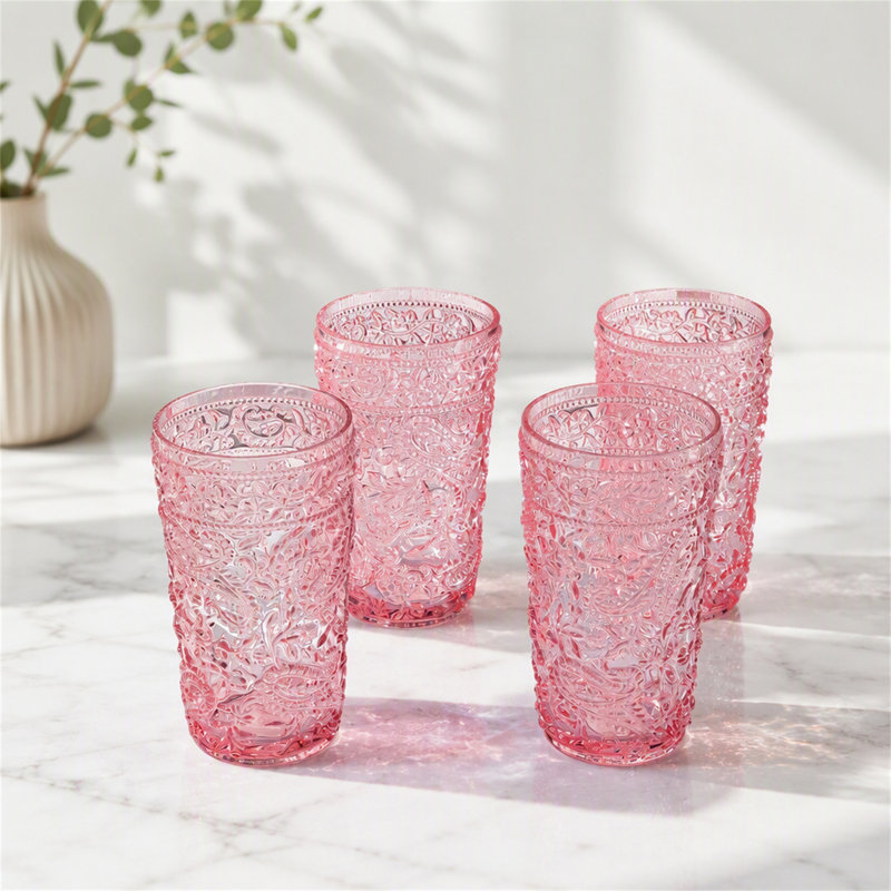 Acrylic Glasses Drinking Set of 4 (17oz)