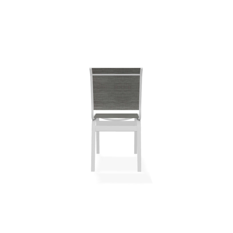 Chaise d'appoint de salle à manger Hiraku, Blanc texturé, Sicile