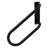 U-Shape Left Side Wall-Mounted Handrai, Black