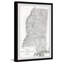 State of Mississippi - Reproduction d'art graphique sur papier encadré-1995006411