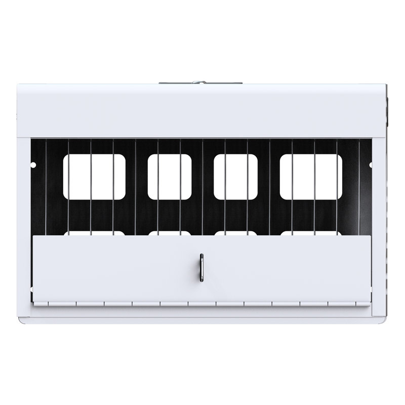 Station de charge verrouillable 16 - Armoire blanche avec un arrangement de cordon portable efficace, pour le bureau, le rangement de l'appareil