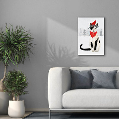 «Christmas Cats & Dogs VI» par Victoria Borges, art mural sur toile