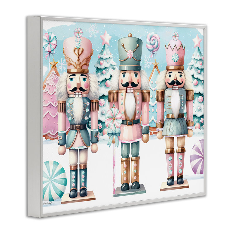 «Pastel Nutcracker Trio», estampe numérique encadrée par Nicole DeCamp, Estampe numérique encadrée blanc bord de mer
