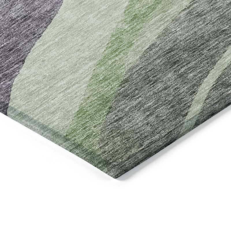 Tapis mauve intérieur / extérieur lavable à la machine ACN1098, Rectangulaire 3 pi x 5 pi