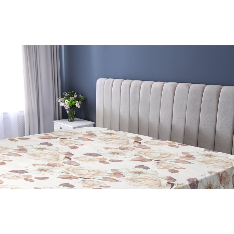 Drap-housse Ambesonne, Drap-housse pour lit simple TG, Champagne, pêche pâle / floral