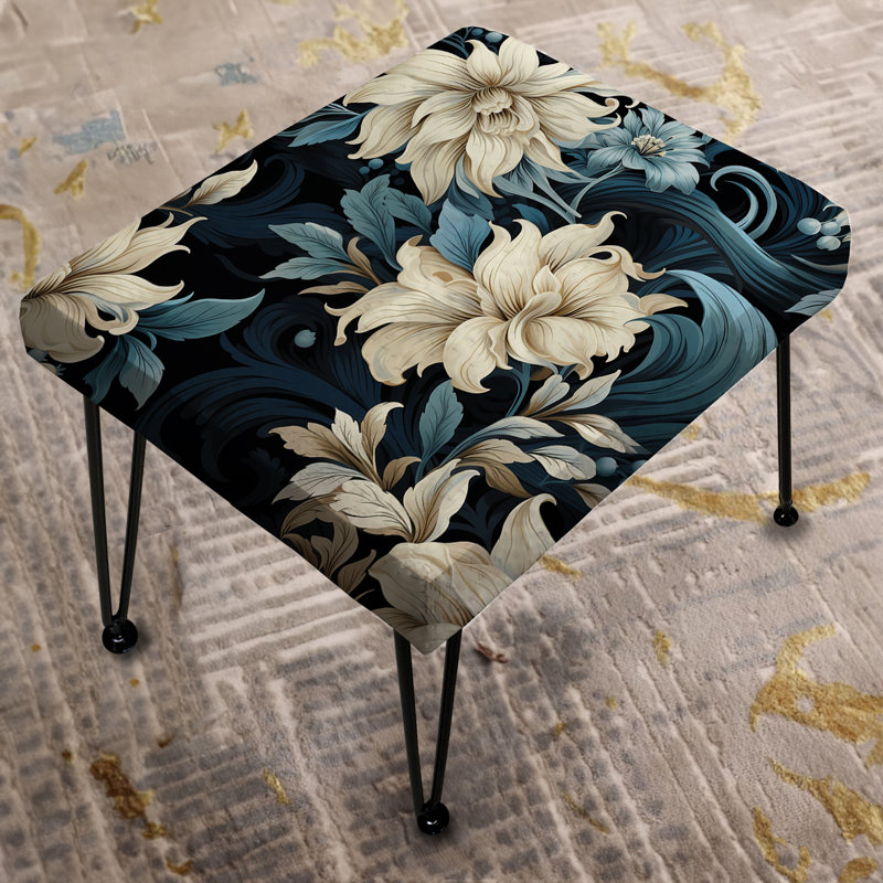 Rattley - Floral Rectangle Ottoman