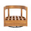 Fauteuil club pivotant en bois Telluride