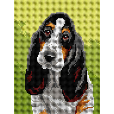 Toile à broder Basset 3474F pour demi-point, sans fil