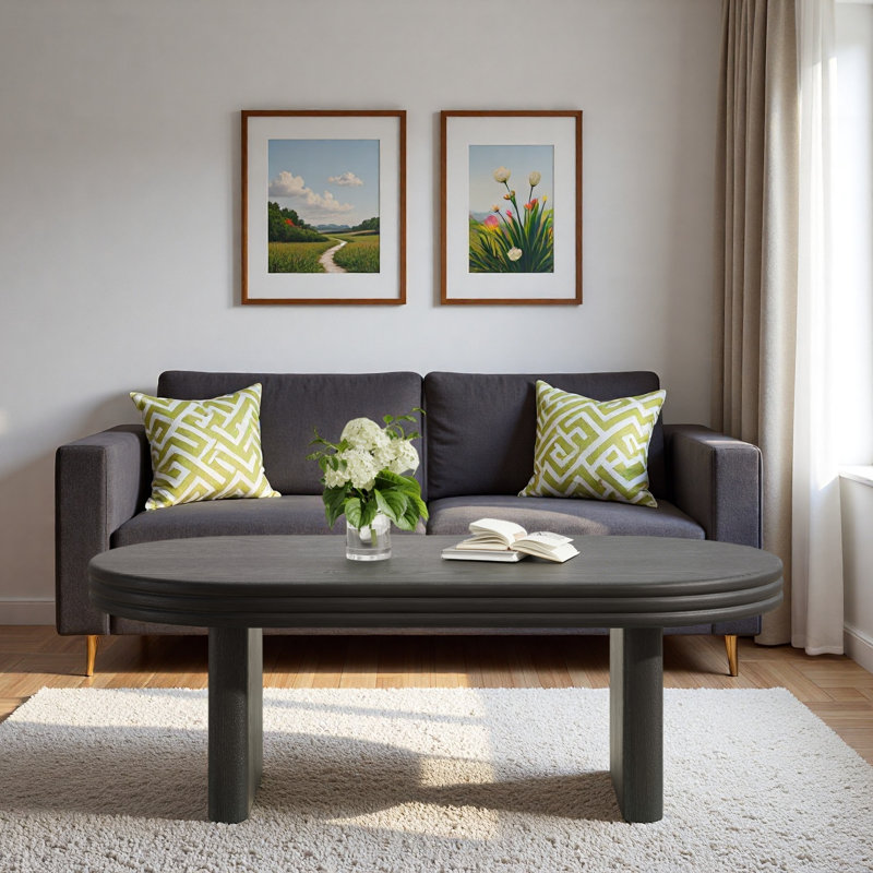 Table basse Mid Century Modern, Noir
