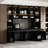 90.6" Large Dining Cabinet with LED Lights