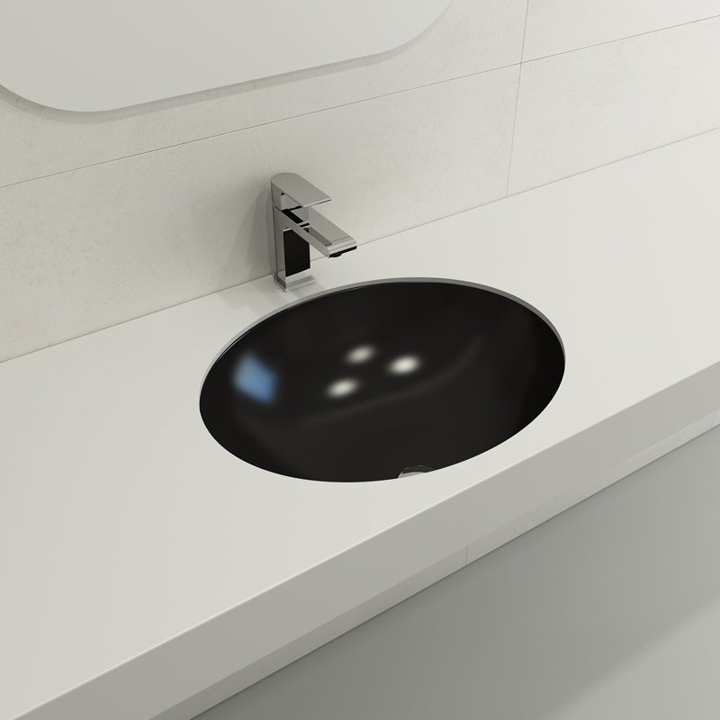 Parma 22.4'' L Bathroom Sink, Matte Black